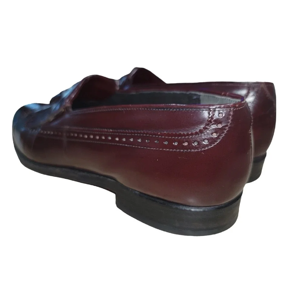 ET Wright Men's Burgundy‎ Wingtip Kiltie Tassel Loafers Dress Shoes Size 11.5 B